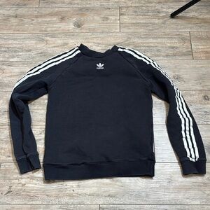 Adidas Black and White Crewneck Sweater Size Small